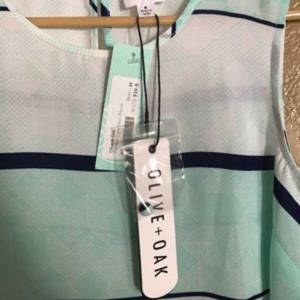 White and Blue striped blouse NWT